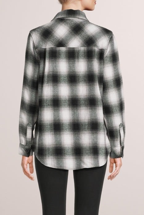 TWO POCKET OVERSIZE SHACKET HERITAGE BLACK PLAID 2