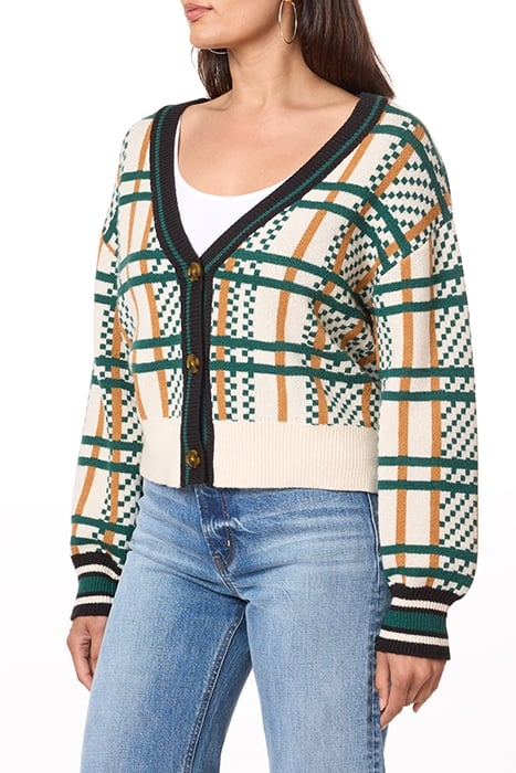 SWEATER CARDIGAN EGGNOG/RAINFOREST/MEERKAT 4