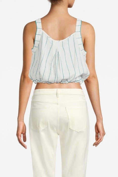 PINSTRIPE LINEN TOP ANTILLE 2