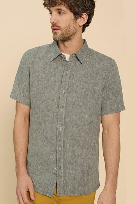 PEMBROKE LINEN SHIRT KHAKI GREEN 1