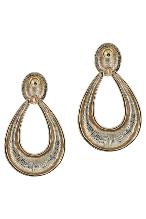 CHUNKY HAMMERED GOLD EARRINGS GOLD 2