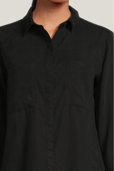 TWO POCKET CLASSIC BUTTON DOWN VINTAGE BLACK 4