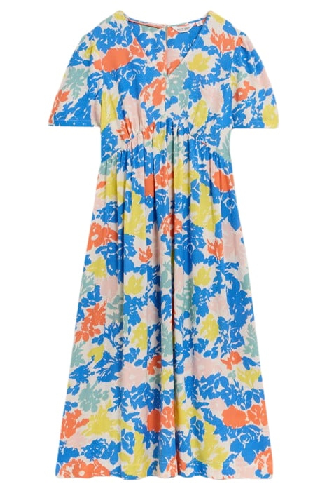 LUCY ECO VERO MINI DRESS IVORY PRINTED 1