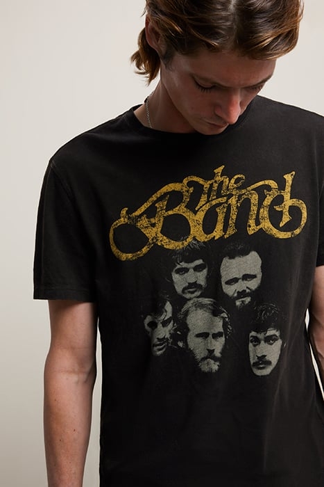 SS CREW TEE VINTAGE WASH - THE BAND FACE BLACK 2
