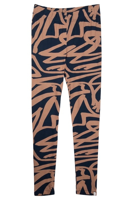 BASIC LEGGINGS PRINT DARKBLUE WITH SCRIBBLE PRINT 1