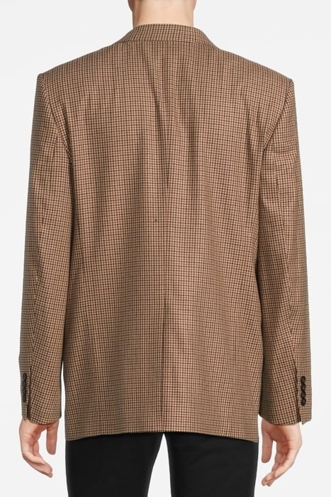 SINGLE BREASTED CHECK BLAZER SAND BEIGE 2