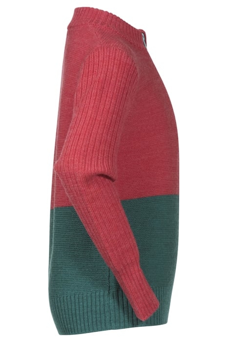 ULRIKEN WOOL KIDS JUMPER LIGHT DAHLIA RED / GREENLAKE 4