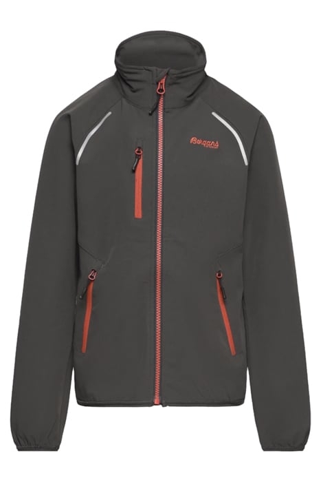 SJOA LIGHT SOFTSHELL YOUTH GIRL SOLID CHARCOAL 1