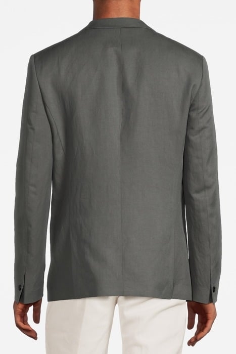 M. RICK LINEN BLAZER GREEN GREY 2