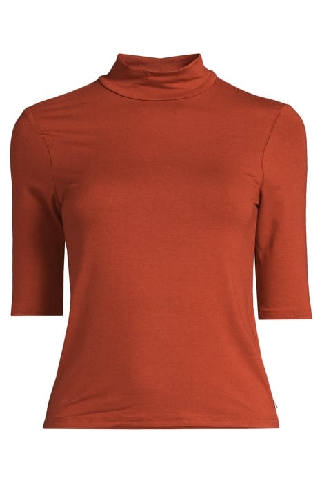 ELBOW SLV MOCK NECK TEE ARABIAN SPICE 4