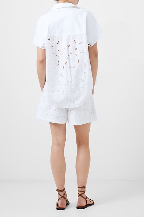 CELE S/LESS EMBROIDERY TOP WHITE 2