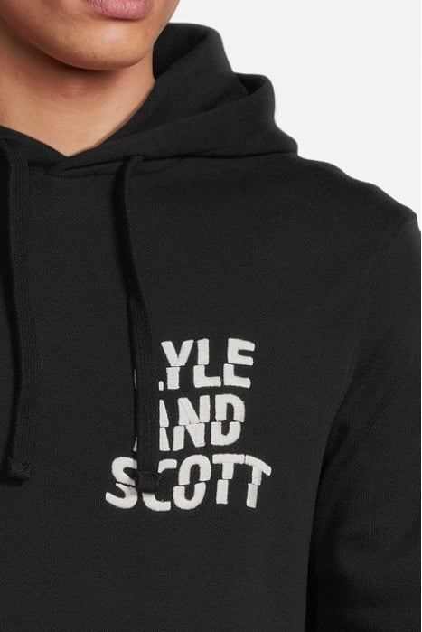 RIPPLE LOGO HOODIE JET BLACK 4