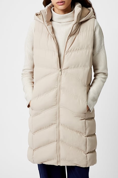 GILET ROW HOOD MID CAMEL 1