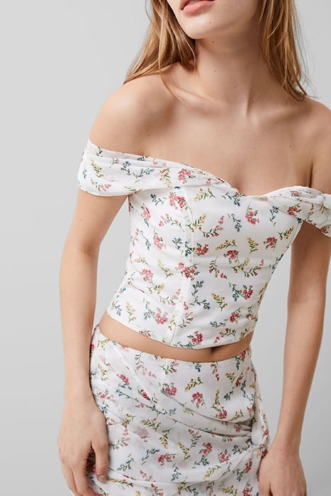 FLORIANA HALLIE CRINKLE TOP WHITE 1