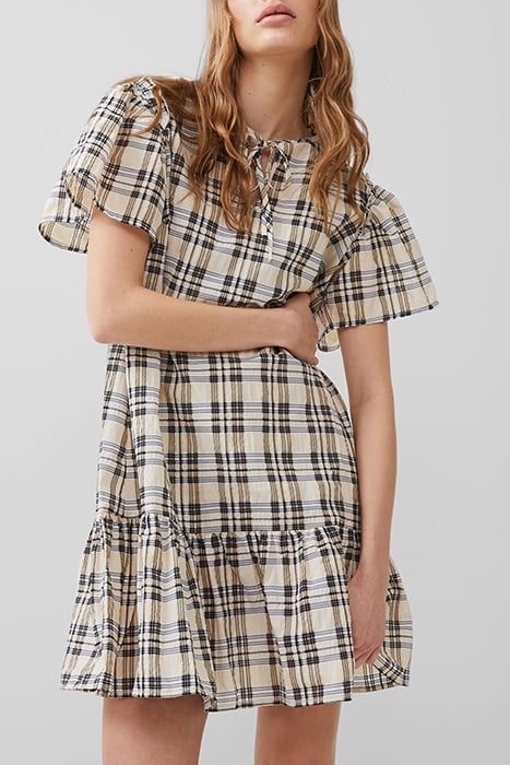 IVY CHECK DRESS BLACK 1