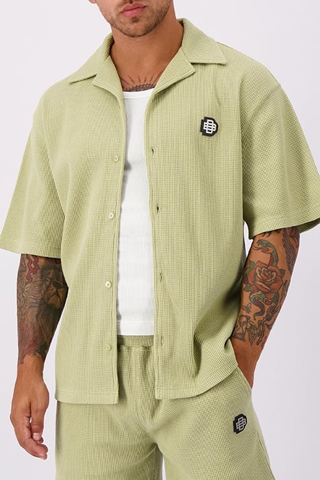 MONOGRAM WAFFLE SHIRT GREEN 5