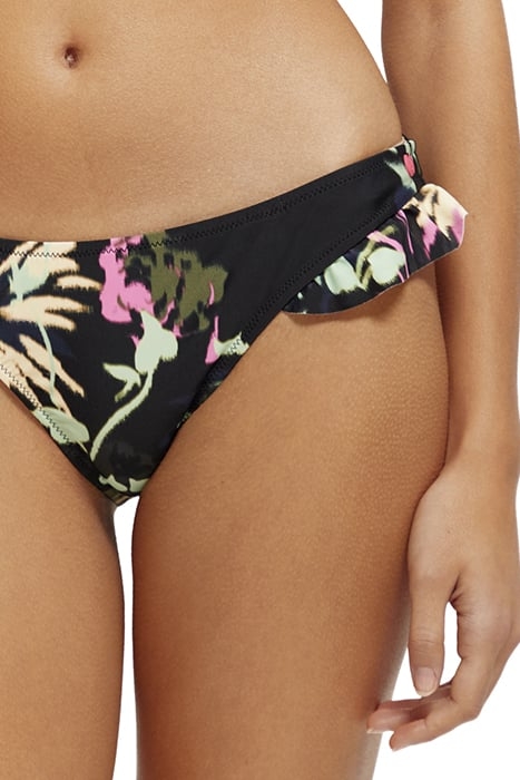 BIKINI BOTTOM WITH RUFFLE ASTER BLACK 6