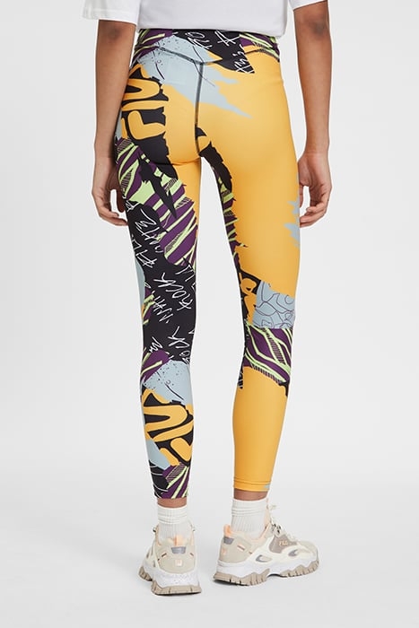 ALLOVER PRINT LEGGINGS YELLOW / BLACK / GREY 2