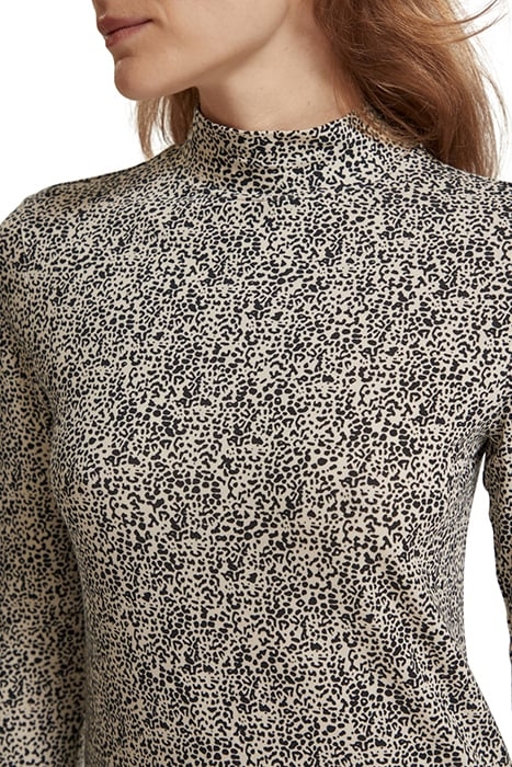 ALL OVER PRINTED MOCKNECK LONG SLEEVED SHIRT LEOPARD SPOT 6