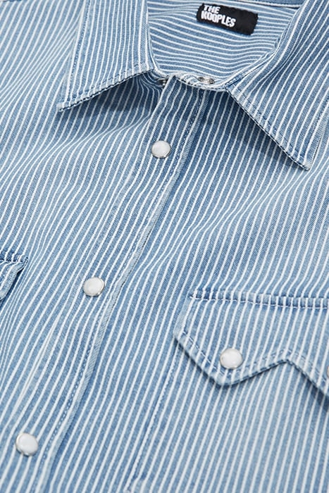 CHEMISE DENIM À RAYURE BLUE DENIM 7