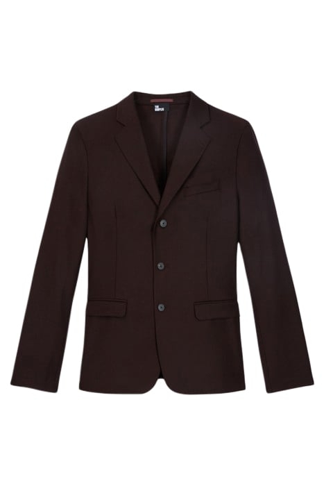 VESTE COSTUME EN LAINE POCHES RABATS BURGUNDY 5