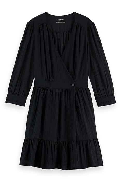 WRAP MINI DRESS BLACK 4