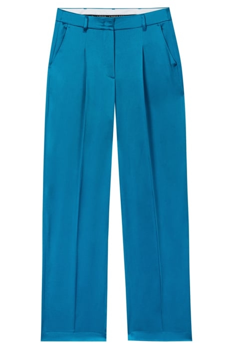 SATIN WIDELEG PANTS DEEP TURQUOISE 3