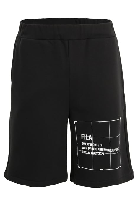 SWEATSHORTS WITH SIZE POCKETS AND TRANSFER DETAIL BLACK 1