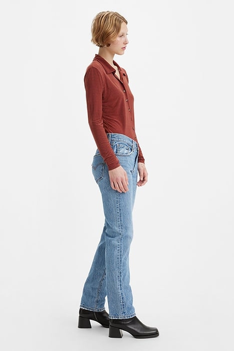 MIDDY STRAIGHT JEANS RED 5
