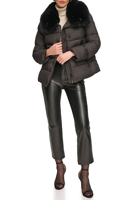 BTTNDWN W/FF COLLAR BLACK 3