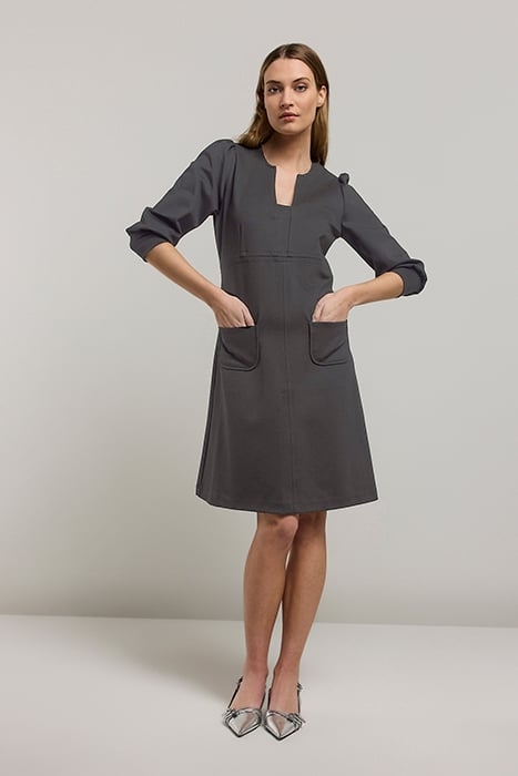 DRESS WITH POCKETS PUNTO MILANO GREYS 1