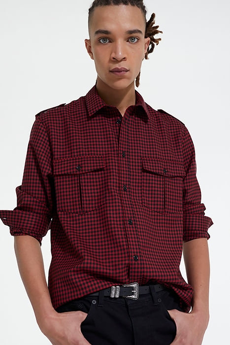 CHEMISE MANCHES LONGUES RED / BLACK 5