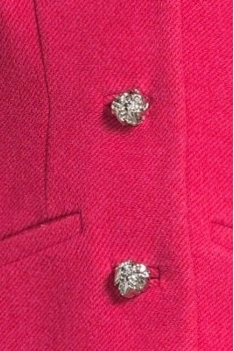 TWILL WOOL SUITING FITTED BLAZER FIERY RED 5
