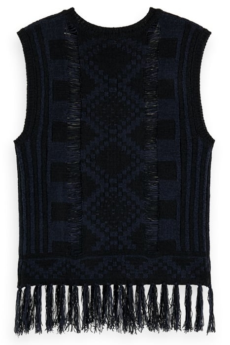 FRINGE HEM KNITTED TANK TOP NIGHT 5