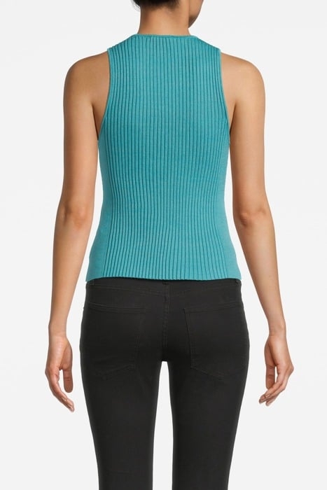 MELANGE SLEEVELESS TOP LAGOON 2