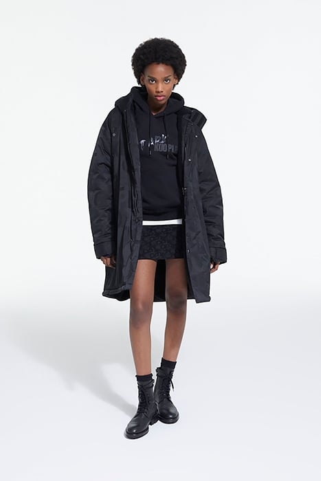 PARKA WITH FAKE SHEEP LINING BLACK 3