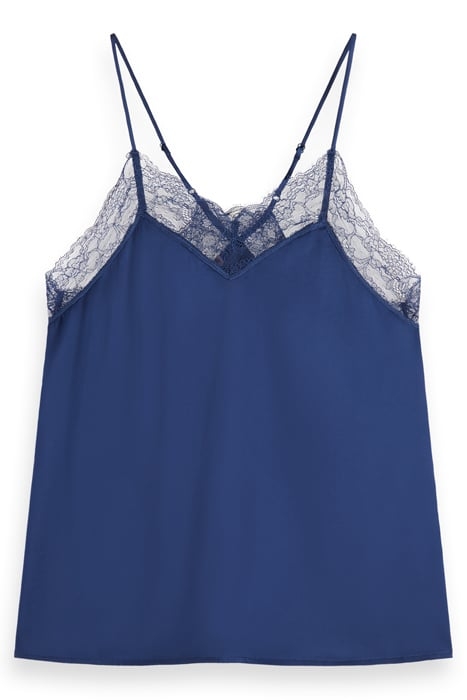 CAMISOLE WITH LACE TRIM DUTCH BLUE 4