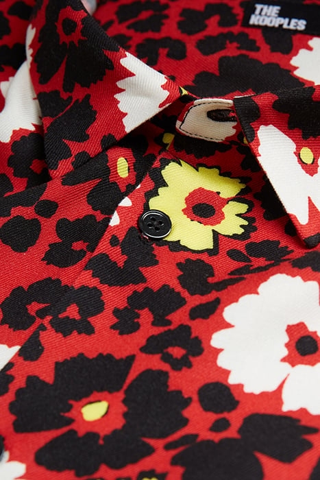 CHEMISE MANCHE LONGUE FLEURIE MULTICOLORE/RED 7