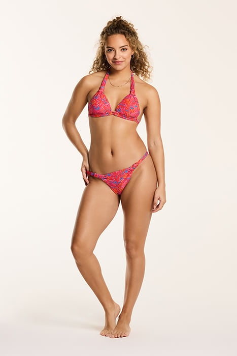 LADIES BIBI BIKINI SET COLOURED PAISLEY RIO RED PAISLEY 3
