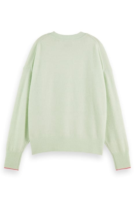 FUZZY CREW NECK PULLOVER LIGHT MINT 5