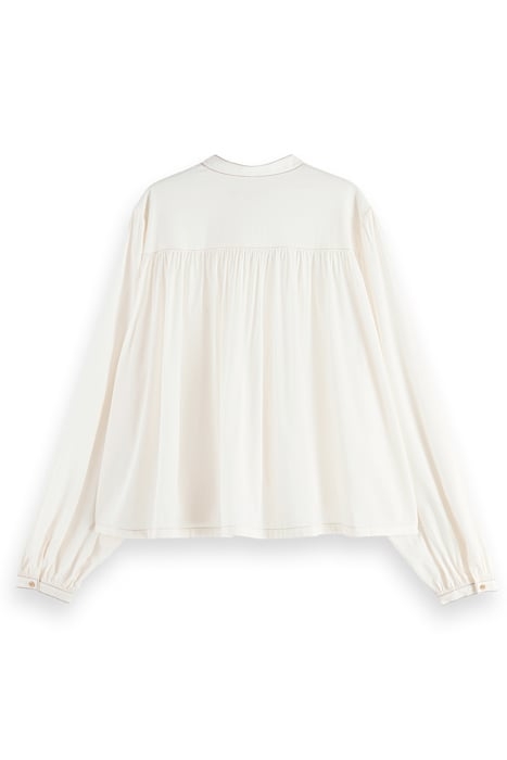 SHIRT WITH PIN TUCK YOKE AND GATHERING SOFT ICE 5