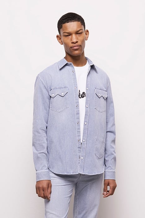 CHEMISE DENIM À RAYURE BLUE DENIM 1