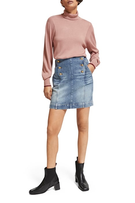 ROLL NECK PULLOVER DUSTY ROSE 3