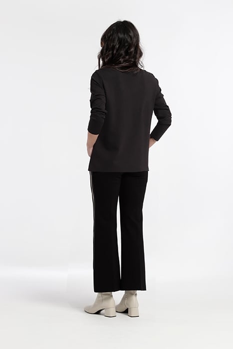 SOFT KNIT INTARSIA T SHIRT BLACK 2