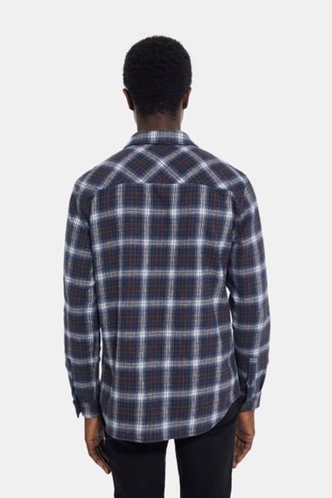 CHEMISE DROITE A CARREAUX AVEC POCHE PLAQUEES BOTTLE GREEN 2