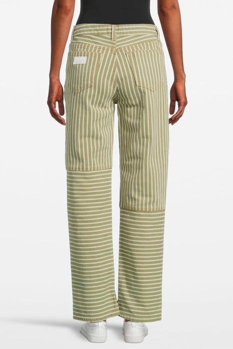 STRIPE DENIM CUTLINE FIGNI STRIPE LODEN GREEN 2