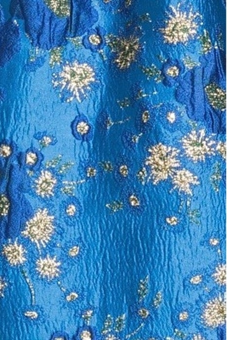 3D JACQUARD RUFFLE MIDI DRESS BRILLIANT BLUE 5