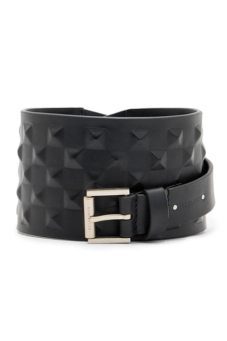 STEVIE STUDWAIST BLT BLACK/ANTQ NICKEL 1