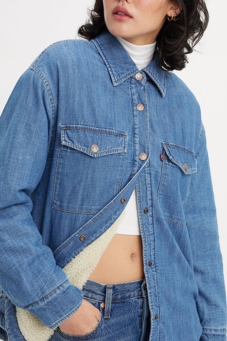 LOLA DENIM SHACKET IN BLUE 5