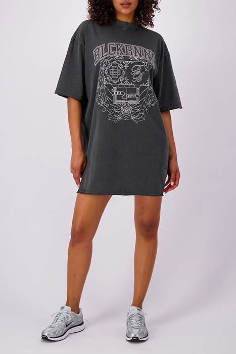 UNIVERSITY TEE DRESS BLACK 3